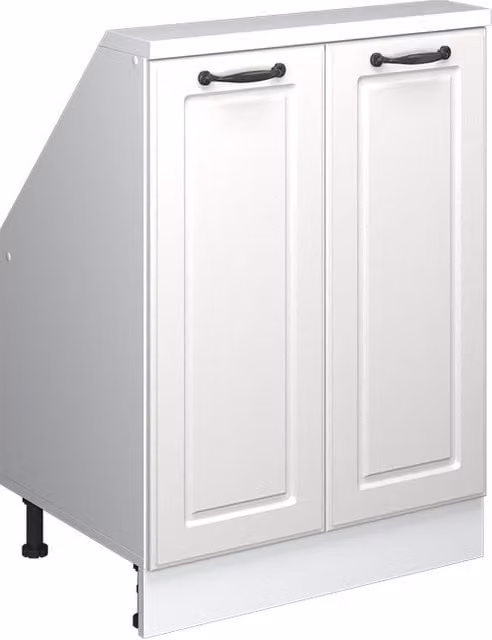 Armario de cocina para techo inclinado Vicco R-line estilo casa de campo blanco con 2 puertas
