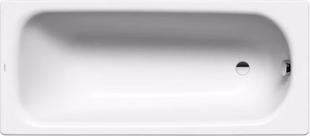 Bañera rectangular reversible Kaldewei Saniform Plus en acero esmaltado color blanco, An/P/Al: 180 x 80 x 43 cm
