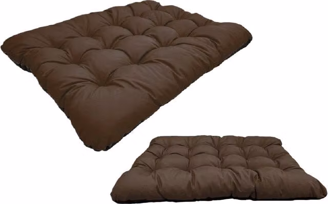 Cojín de lujo para cama de perro AIO FACTORY, impermeable, color marrón, rectangular