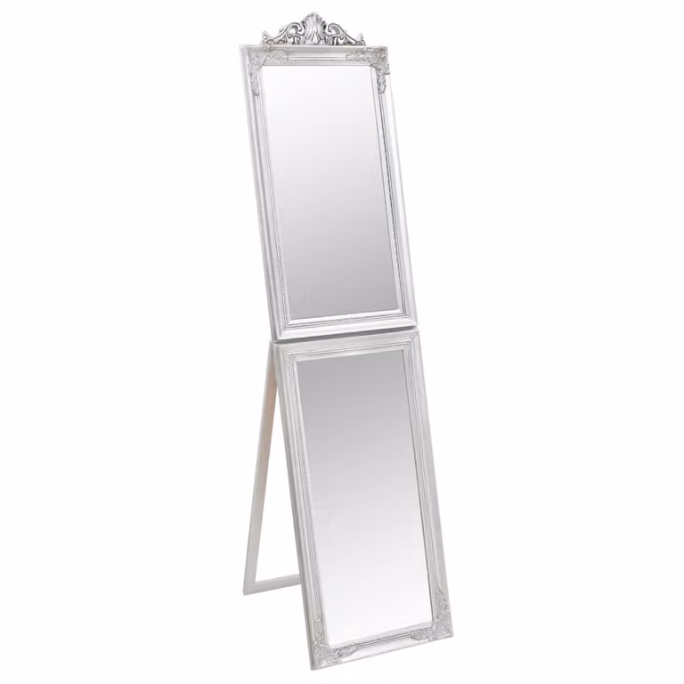 Espejo de pie rectangular vidaXL plateado An/P/Al: 50 x 0 x 200 cm