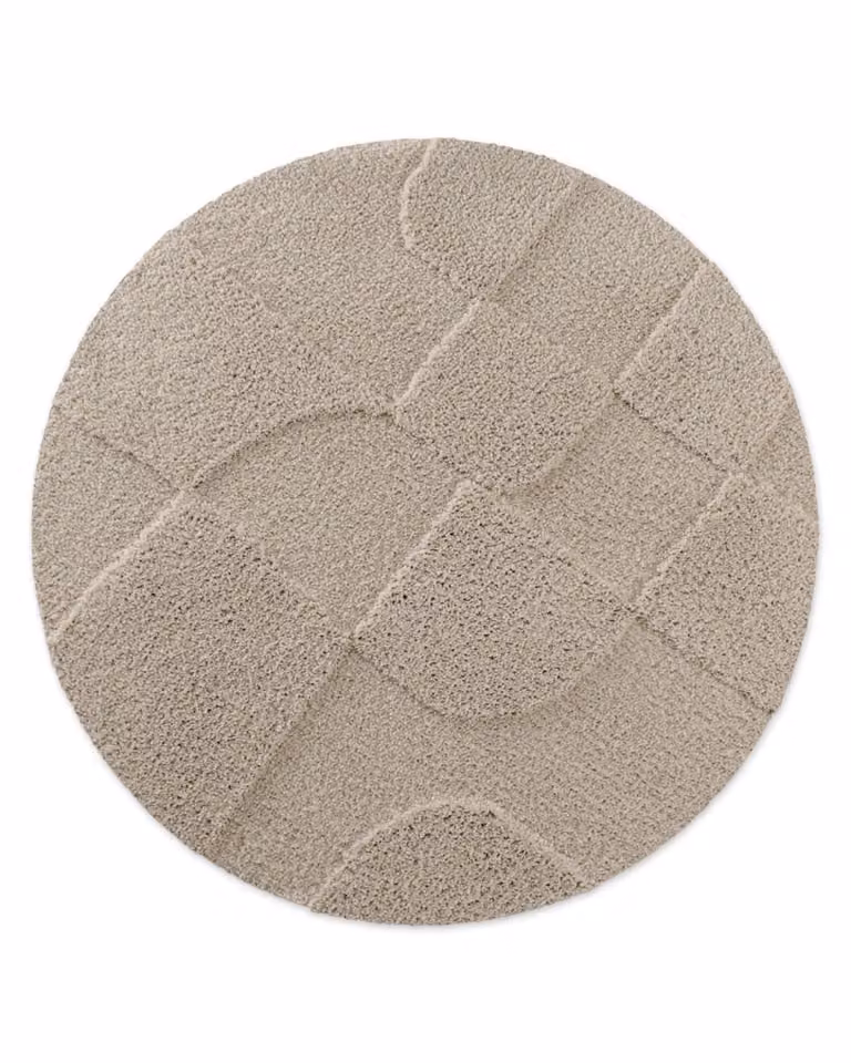 Alfombra de baño redonda Wecon Home en gris, antideslizante y lavable a 30 °C, Diámetro: 80 cm