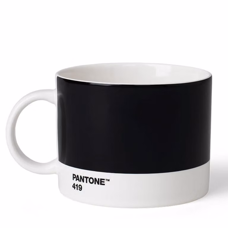 Taza de té de porcelana Copenhagen Design en color negro