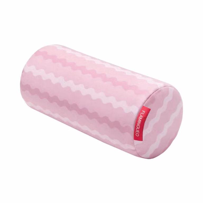 Cojín hinchable de microfibra Flamingueo para adultos en color rosa