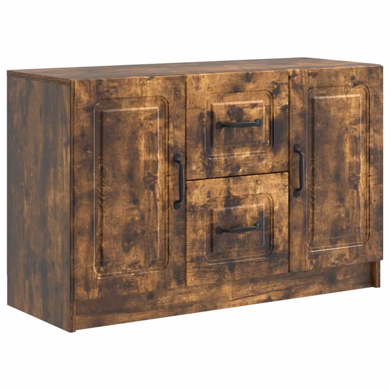 Aparador moderno vidaXL en roble ahumado y madera de ingeniería, An/P/Al: 89 x 34,5 x 57 cm