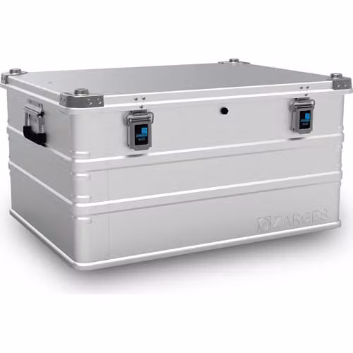 Caja de aluminio Zarges IP65 estanca y apilable de 157 l, color gris, An/P/Al: 80 x 60 x 38 cm