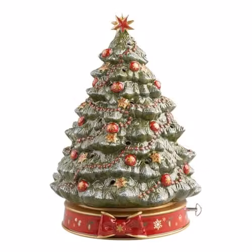 Árbol de Navidad con caja de música Toy's Delight de Villeroy & Boch en porcelana multicolor, An/P/Al: 27.5 x 29.0 x 37.0 cm