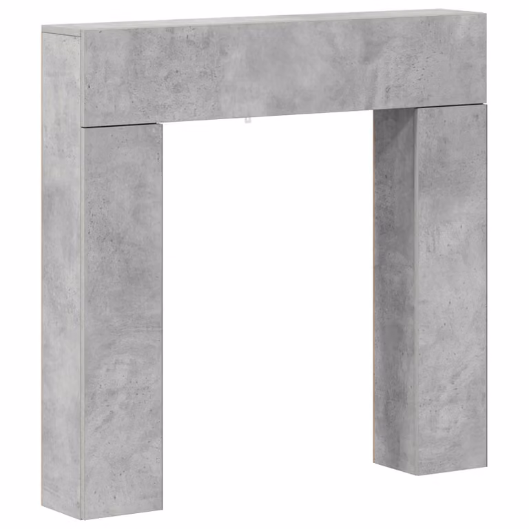 Marco de chimenea moderno vidaXL en gris hormigón, An/P/Al: 102 x 18 x 100,5 cm