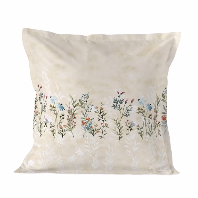 Funda de almohada Happyfriday con diseño floral multicolor en algodón de 80 x 80 cm