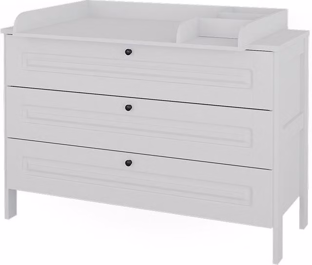 Mueble cambiador Vitalispa Ajaton en color blanco para dormitorio infantil, An/P/Al: 133 x 75.1 x 98.4 cm