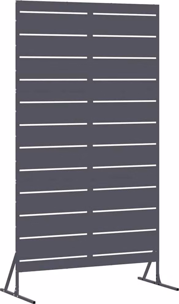 Pantalla de privacidad Syfax de acero en color gris antracita, An/P/Al: 100 x 50 x 180 cm