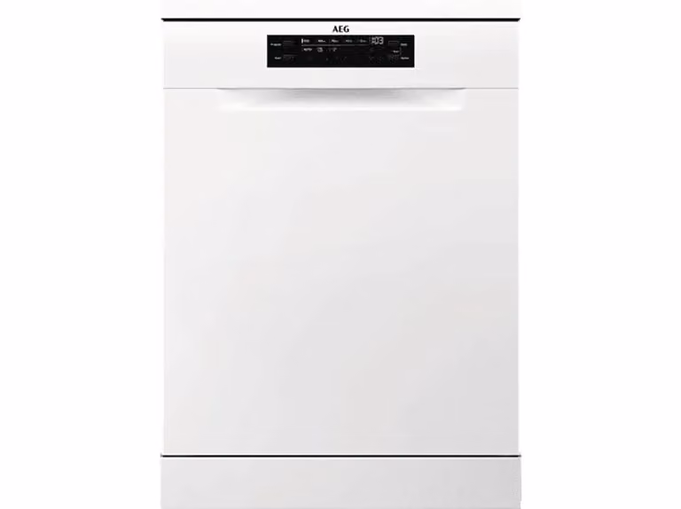 Lavavajillas AEG FFB64617ZW Blanco de 13 servicios con 8 programas y sistema AirDry de 60 cm de ancho y 85 cm de altura