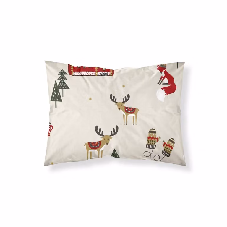 Funda de almohada Muare Home con diseño gráfico de animales multicolor, 100% poliéster, 80x80 cm