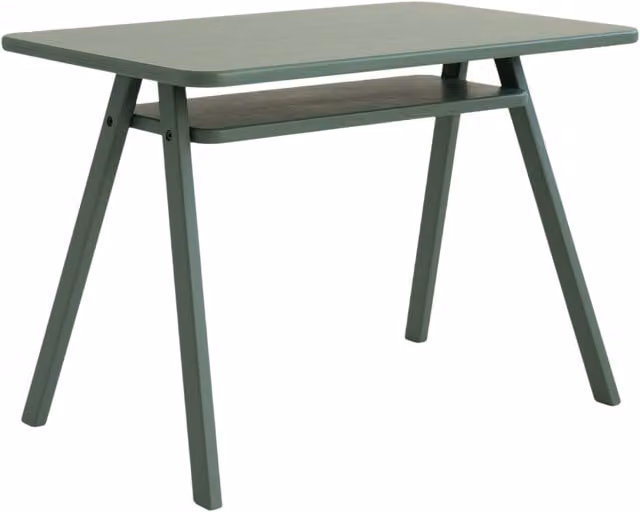 Mesa de escritorio Growing Green de NOBODINOZ para niños en color verde y madera de haya o roble