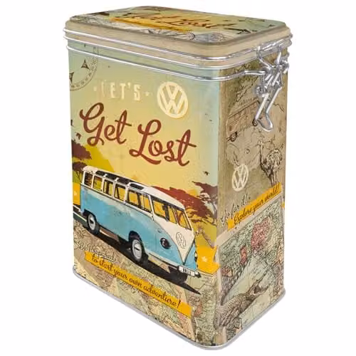 Contenedor de café retro Nostalgic-Art VW Bulli Let's Get Lost, multicolor, 1,3 l