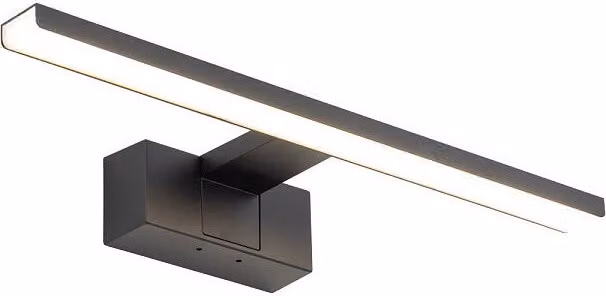 Aplique de baño LED Nowodvorski Lighting Cezanne sobre espejo, color negro, 8W, 3000K, 550 lm