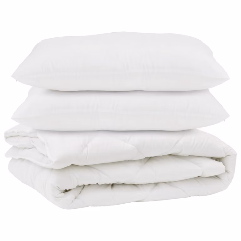 Juego de edredón y almohada de 3 piezas vidaXL en microfibra blanca para adultos