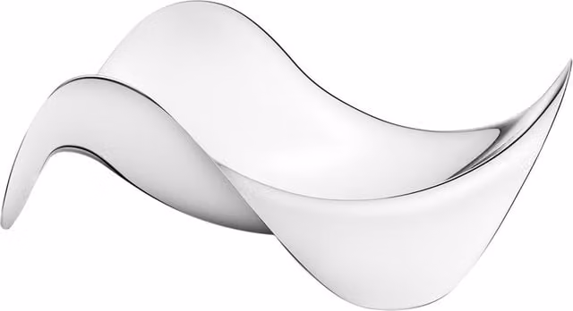 Centro de mesa Cobra de Georg Jensen en color plata de diseño moderno y orgánico