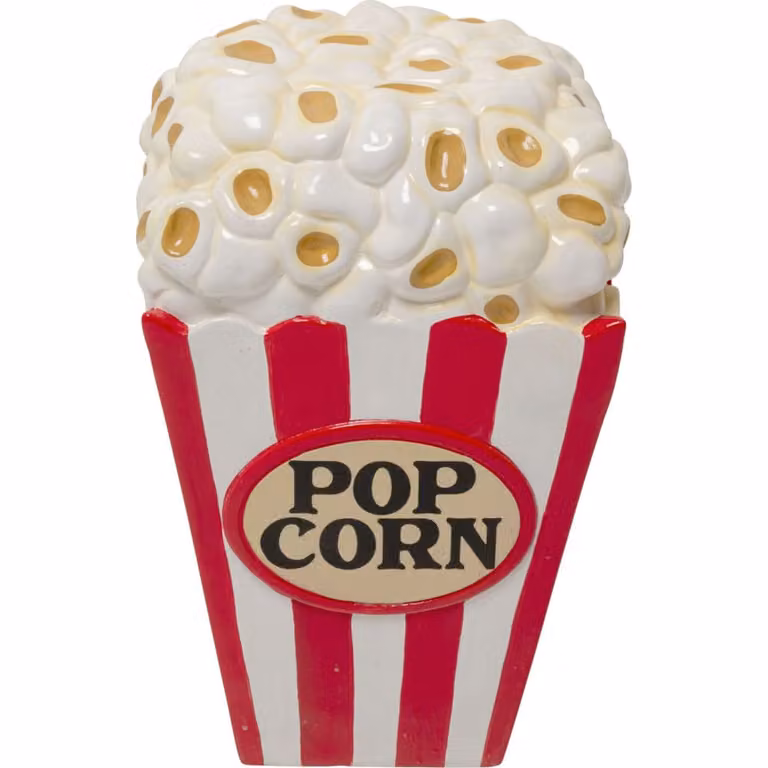 Taburete de diseño Popcorn Kare Design multicolor rojo y blanco An/P/Al: 30 x 30 x 30 cm
