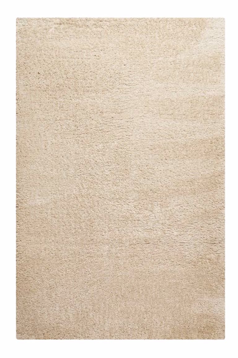 Alfombra de pelo largo Wecon Home en color beige, diseño moderno y rectangular, An/P: 200 x 290 cm