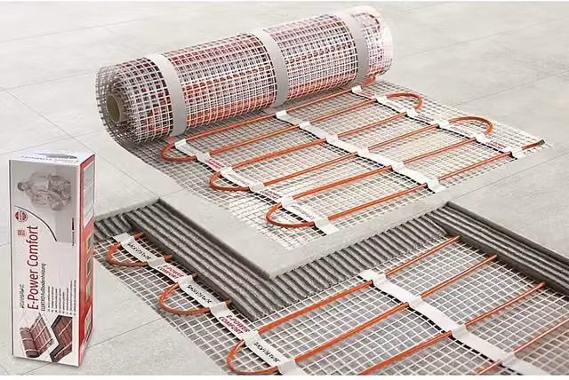 Esterilla eléctrica de calefacción por suelo radiante Admiral con aislamiento, color blanco, L x An: 40 x 0,5 m, superficie calefactable de 20 m²