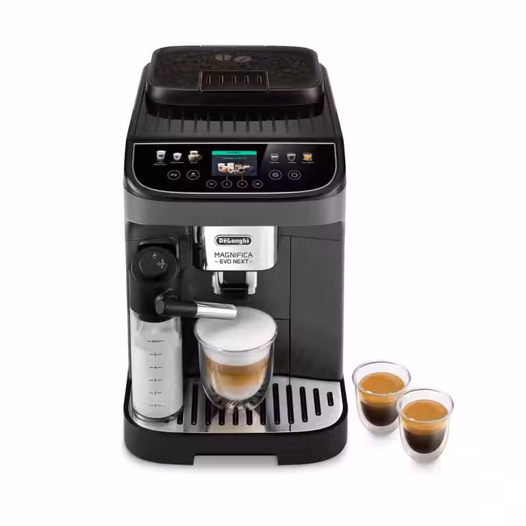 Cafetera automática de sobremesa De'Longhi Magnifica Evo Next, color gris oscuro y negro