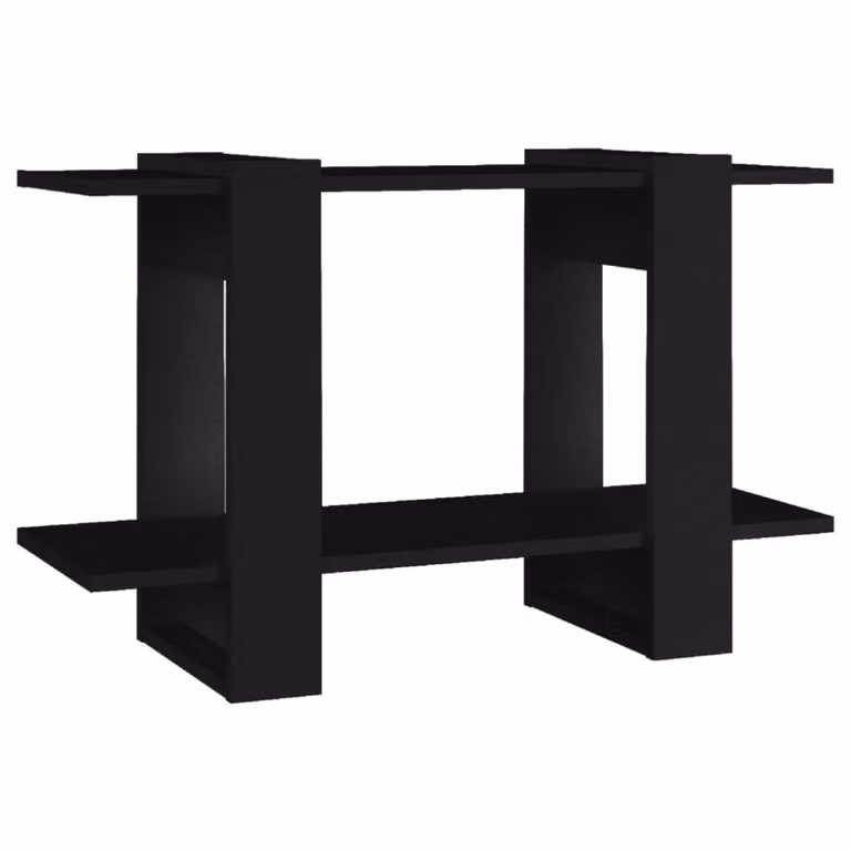 Estantería divisor de espacios Maison Chic en madera negra de estilo clásico An/P/Al: 80 x 30 x 51 cm