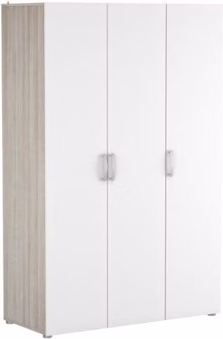 Armario Kioto de 3 puertas Demeyere en acabado roble con blanco y marrón para dormitorio