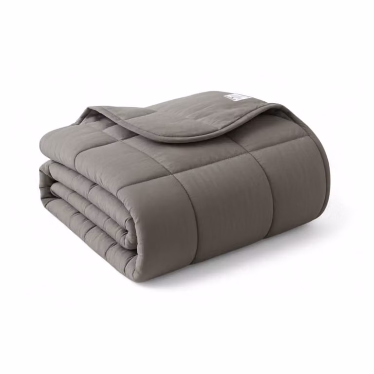 Edredón de verano ligero Reca Bedding de microfibra gris An/P: 240 x 260 cm