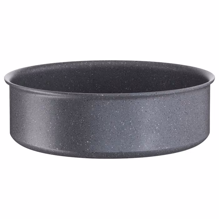 Sartén guisera Tefal Ingenio Natural Force de 24 cm, color gris, con revestimiento cerámico antiadherente, apilable y apta para horno e inducción