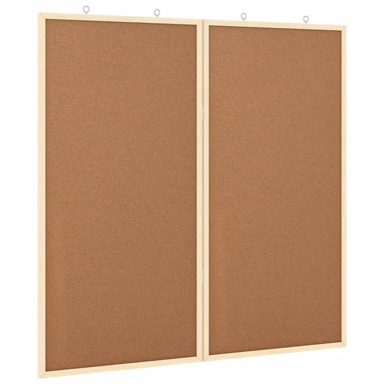 Tablero de anuncios vidaXL de madera maciza de pino color marrón An/P/Al: 80 x 80 x 1.4 cm