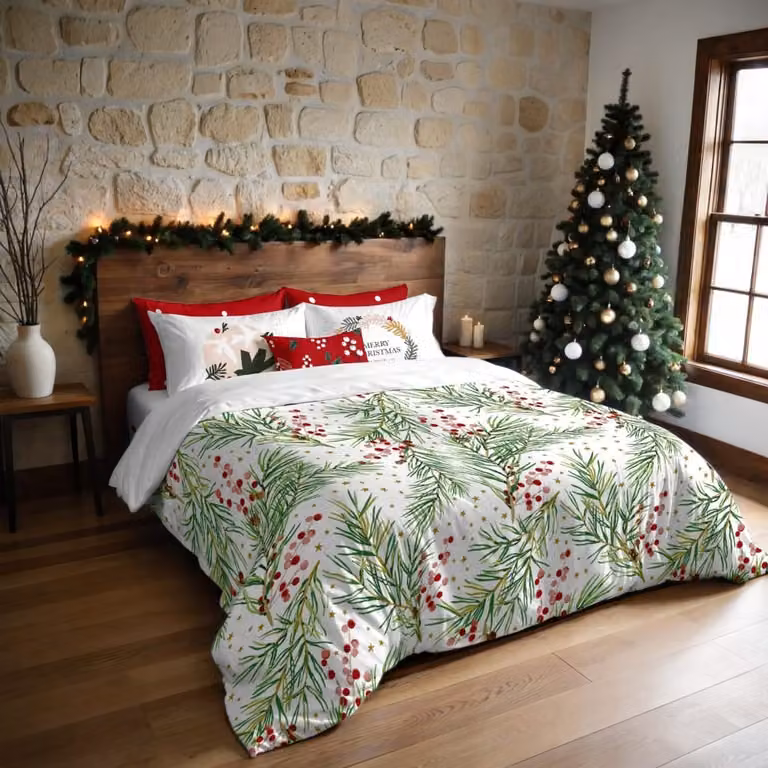 Funda nórdica de Navidad Decolores Home multicolor en poliéster, An/P/Al: 240 x 220 cm
