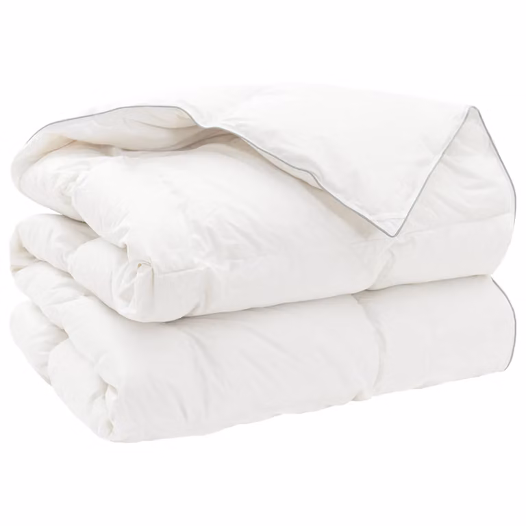 Edredón de invierno vidaXL FULDA con 90% plumón de ganso, 200 x 200 cm, 300 GSM, color blanco