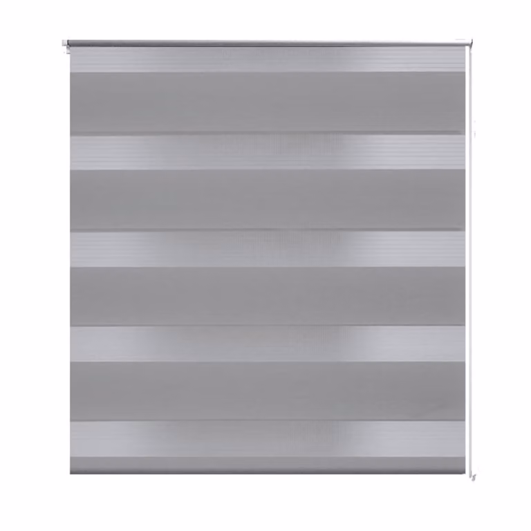 Estor cebra Syfax day night de poliéster con diseño de rayas en gris y blanco, An/P/Al: 76,7 x 80,9 x 175 cm