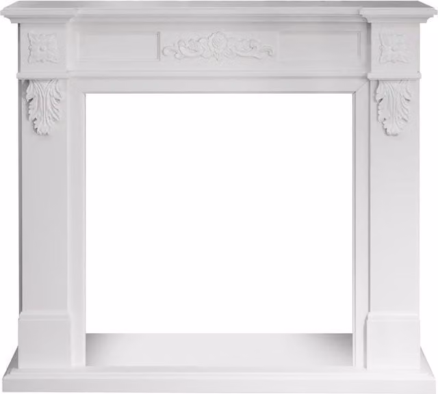 Marco de chimenea Truman de Divina Fire en madera color blanco, An/P/Al: 121 x 38 x 108 cm