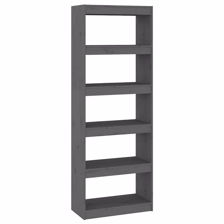 Estantería divisor de espacios vidaXL de madera de pino en color gris, An/P/Al: 60 x 30 x 167,5 cm