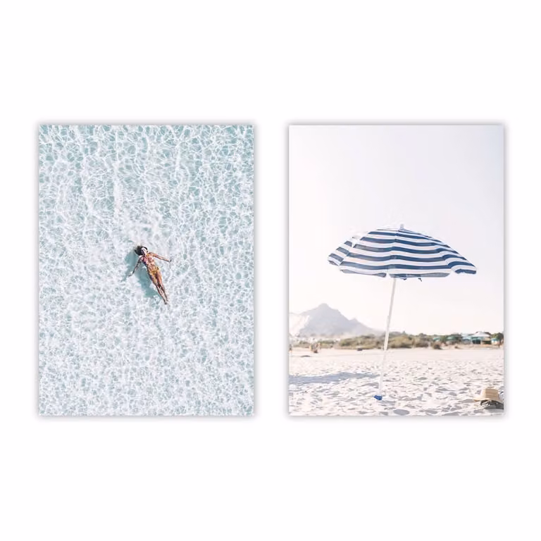 Set de 2 posters abstractos multicolor de Poster Lab, An/P/Al: 30 x 40 cm