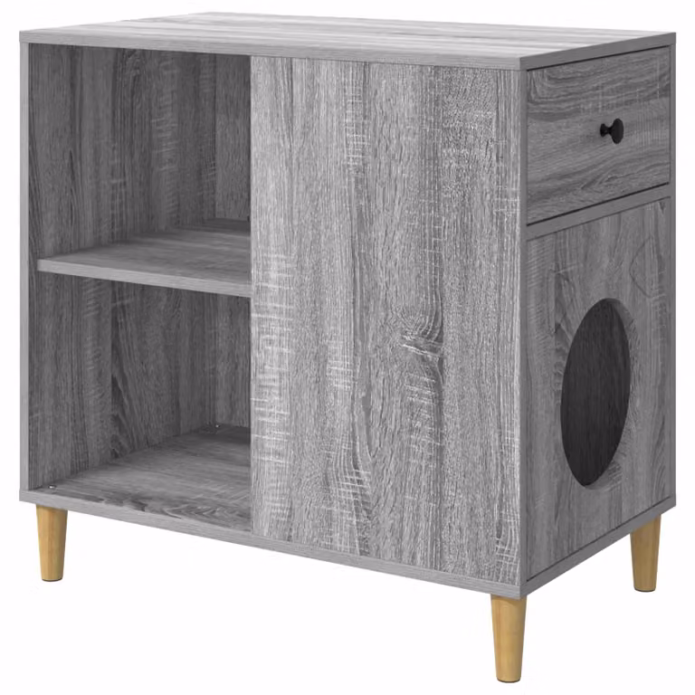 Casa para gatos vidaXL estilo minimalista en color gris An/P/Al: 72 x 42,5 x 70 cm