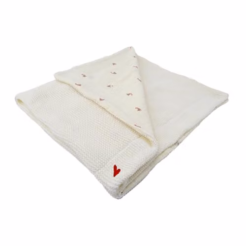 Manta reversible de algodón Domiva para bebés con diseño Maternity Love, color blanco, An/P: 75 x 100 cm