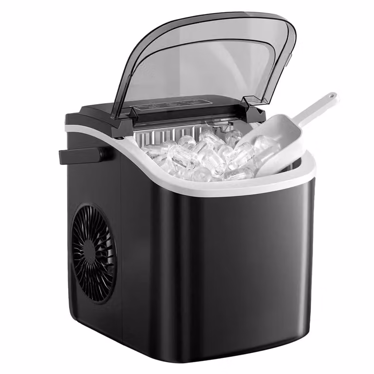 Máquina de hielo portátil Songmics con función autolimpiante y apagado automático en color negro