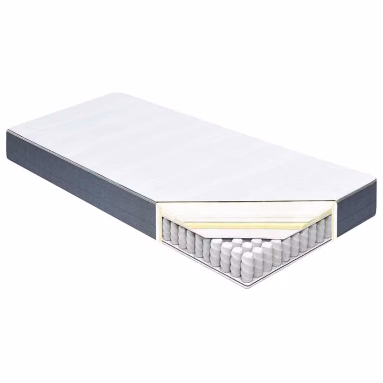 Colchón de cama box spring vidaXL con muelles ensacados, firmeza media H3, color blanco o gris, An/P/Al: 80 x 200 x 20 cm