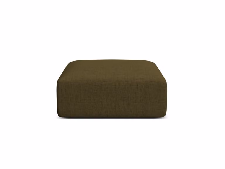 Puf de diseño moderno Cosmopolitan Design en color verde con estructura de plástico y tapizado de tela