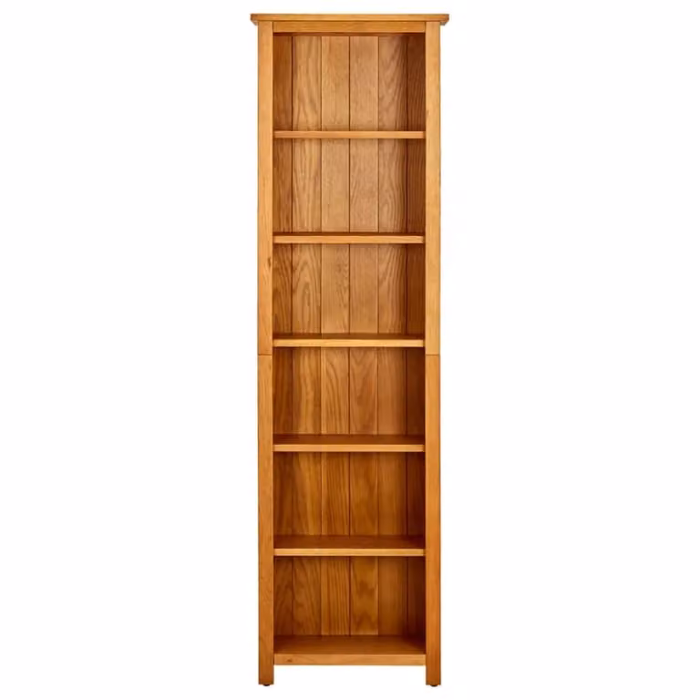Estantería de 6 niveles Maison Chic en madera de roble color marrón An/P/Al: 52 x 22 x 180 cm