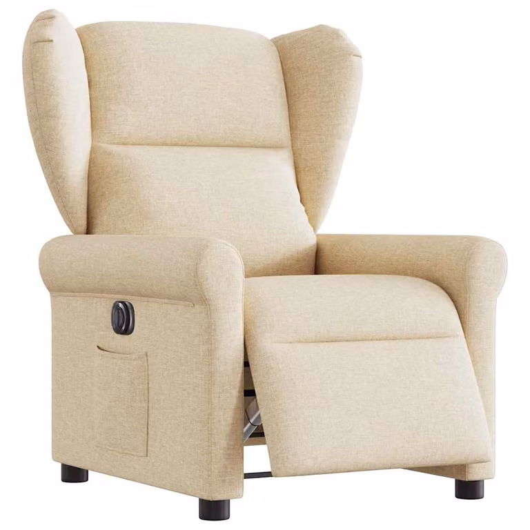 Sillón reclinable eléctrico vidaXL en tela color beige para salón