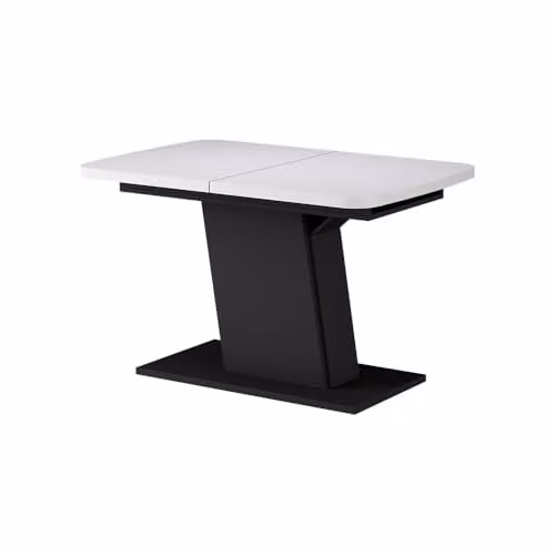 Mesa de comedor extensible Vicco Fenaro en blanco y negro con diseño moderno y rectangular