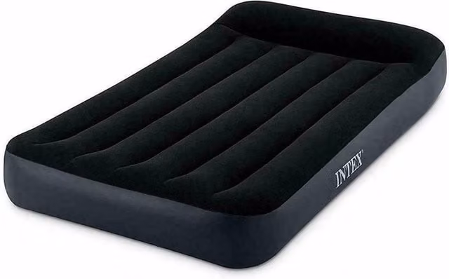 Colchón hinchable individual Intex Pillow Rest Classic azul con superficie de microfibra An/P/Al: 99 x 191 x 25 cm