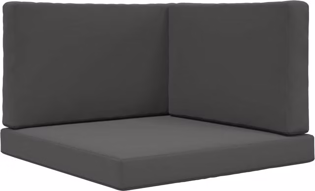 Cojín para sofá de exterior cuadrado Vidaxl en poliéster color gris antracita de 80 x 80 cm