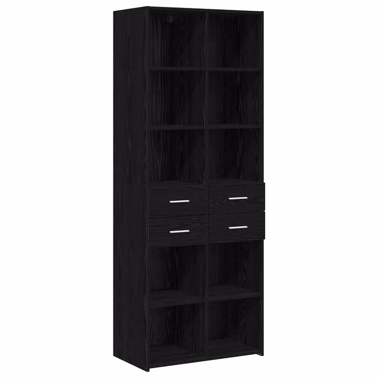 Estantería moderna vidaXL en roble negro An/P/Al: 30 x 42.4 x 185.2 cm