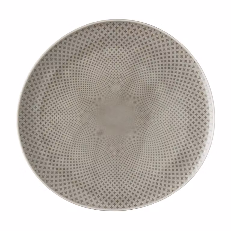 Plato llano de porcelana Rosenthal Junto en color gris pearl, Diámetro: 27 cm