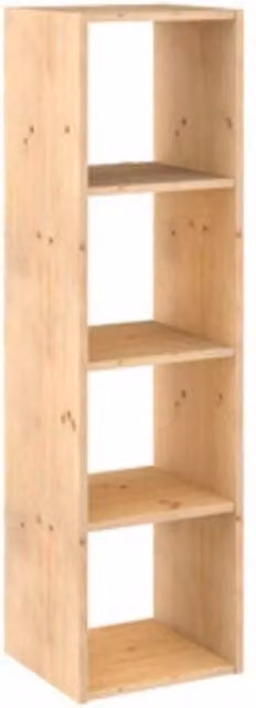 Kit de estantería Cube de TUTTACASA en madera de pino color marrón, An/P/Al: 33 x 36 x 140 cm