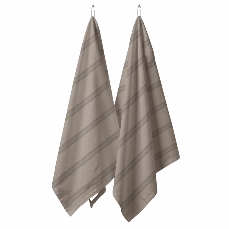 Pack de 2 paños de cocina Muare Home de algodón con diseño de rayas en color marrón, An/P: 44 x 60 cm